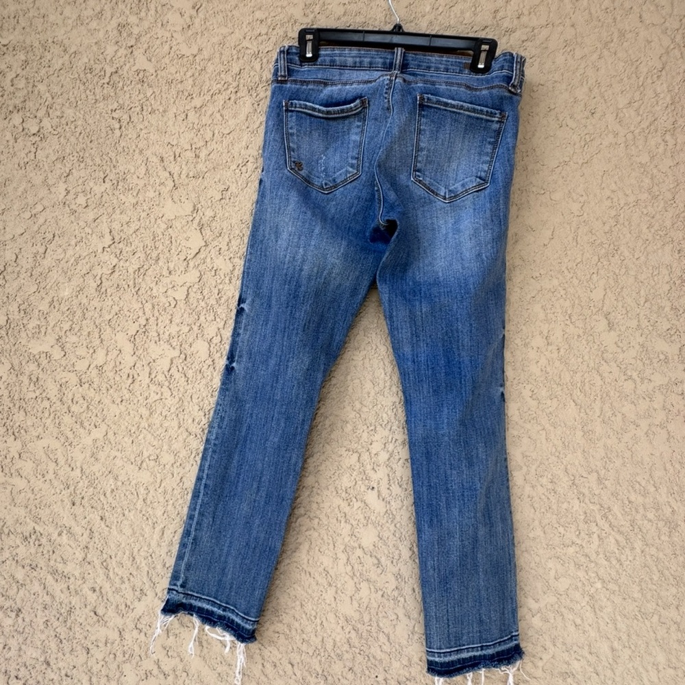 Kut From The Kloth Reese Ankle Straight Leg Jeans Women’s Sz 4 Blue Distressed - Picture 4 of 10